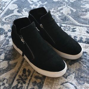 Steve Madden Caliber High Top Sneakers Black Suede